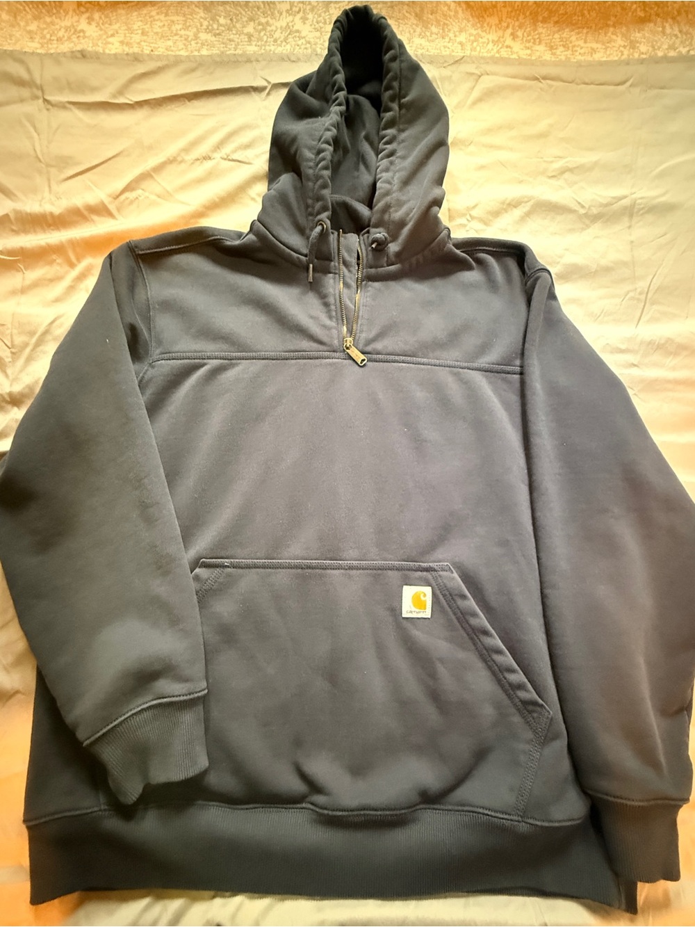 Carhartt Navy Pullover Hooded Work Sweatshirt
